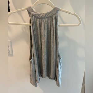 Gray Lightweight Flowy Halter Tank